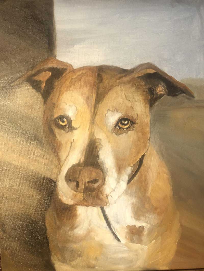 Martas - fine art, hand painted, realistic multi-layer oil portraits - in progress